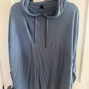 Blue Hooded Poncho